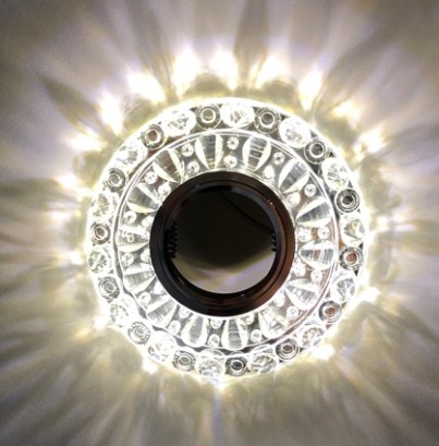 Светильник Точечный ДекорСтекло MR16+LED 1х50Вт GU5.3  Прозрачный D100х35мм  IP20 K1138 LBT