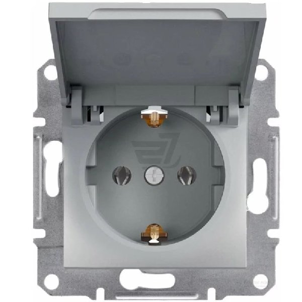 Розетка В Рамку  Одинарная С Заземлением+Крышка Белый IP44 16А 250В GLOSSA Schneider Electric