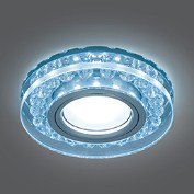 Светильник Точечный ДекорСтекло MR16+LED4100К 1х50Вт GU5.3 Прозрачный D95х35мм IP20 BL045 Gauss
