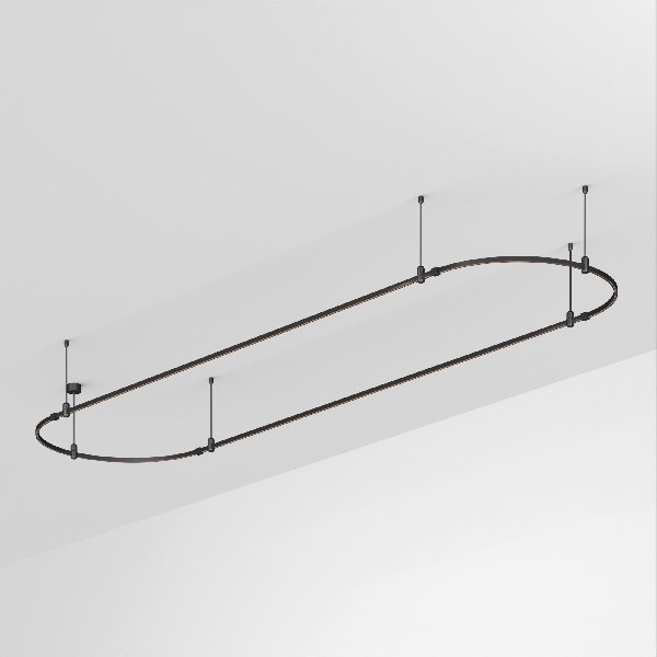 Основание ART-APRIORI-OVAL-ROD-400-4000x1000 (BK) (Arlight, IP20 Металл, 3 года)