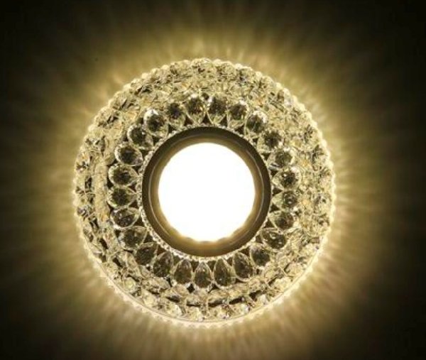 Светильник Точечный ДекорСтекло MR16+LED 1х50Вт GU5.3  Прозрачный D125х45мм  IP20 K1657 LBT