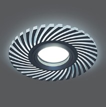 Светильник Точечный ДекорСтекло MR16+LED4000К 1х50Вт GU5.3 Черный D120х25мм IP20 BL132 Gauss