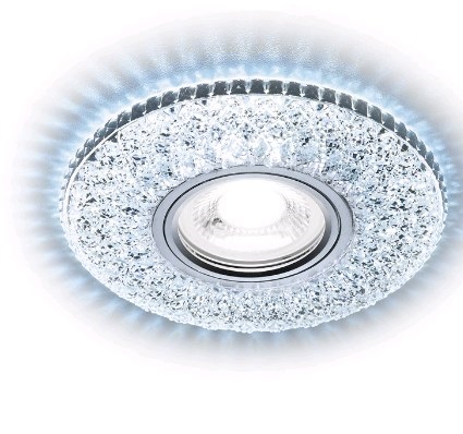 Светильник Точечный ДекорСтекло MR16+LED 1х50Вт GU5.3  Прозрачный S288 W