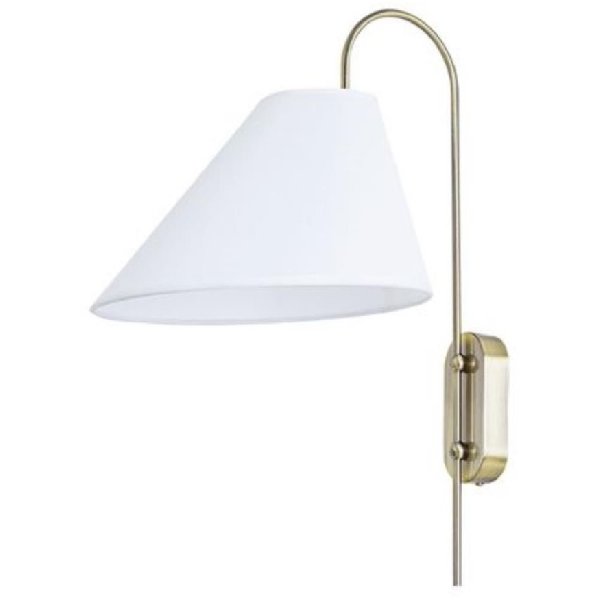 Светильник Настенный Бра 1х40Вт Е14  Бронза+Белый   A4086AP-1AB RONDO  Arte Lamp