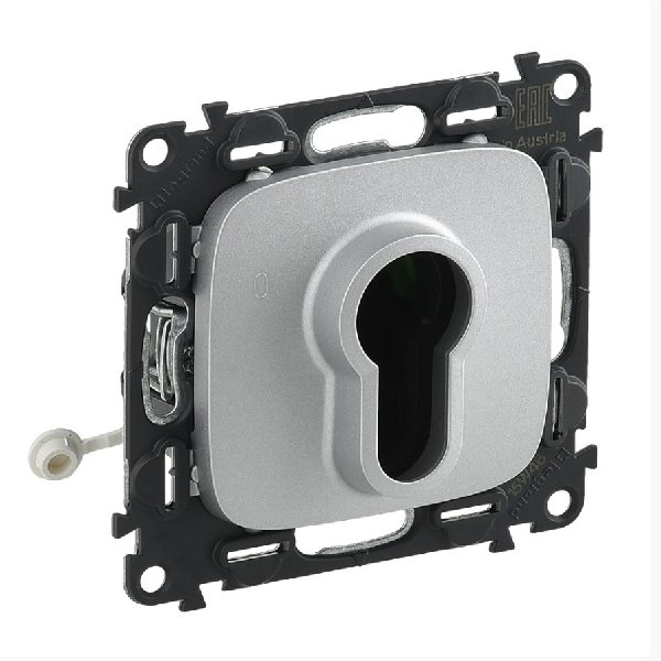 Выключатель С Ключом В Рамку Два Положения Алюминий IP20 10А 230В ALLURE Legrand