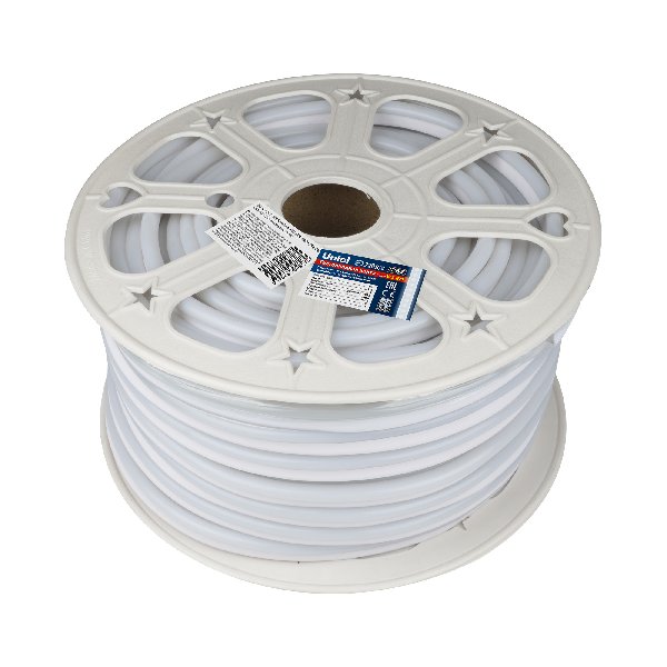 Гибкий Неон 220В 2жил  8Вт/м 6500К 120LED/м SMD2835 Белый ПВХ 8х16мм IP67 50м Uniel