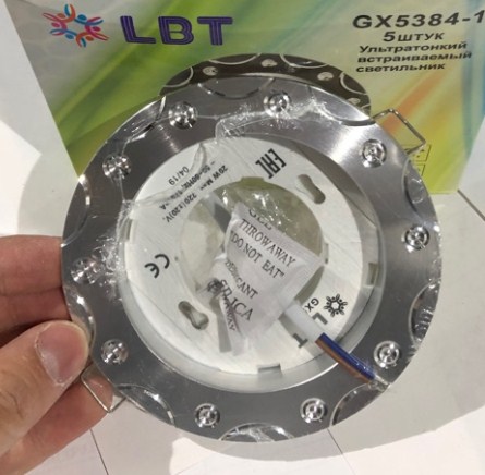 Светильник Точечный Врезной GX53 Хром D100х19мм  IP20 GX5384 LBT