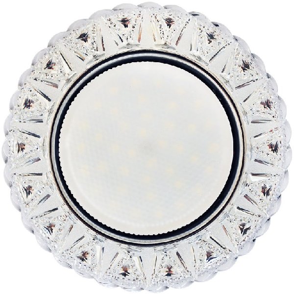 Светильник Точечный ДекорСтекло GX53+LED Прозрачный D120х40мм  IP20 KG5325 LBT