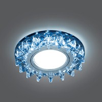 Светильник Точечный ДекорСтекло MR16+LED4100К 1х50Вт GU5.3 Черный D95х35мм IP20 BL036 Gauss