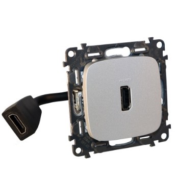 Розетка HDMI В Рамку Одинарная  С Разъемом Алюминий IP20 ALLURE Legrand
