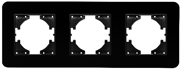 Рамка стеклянная FRM-OMALI-SFGS-3-BK (Arlight, -)