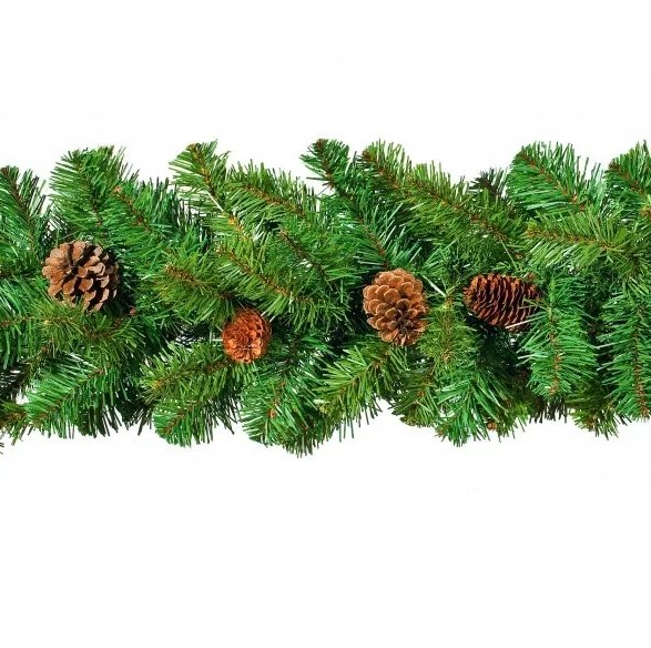Украшение Еловый шлейф с шишками и ягодами 2740х250мм Svetlon