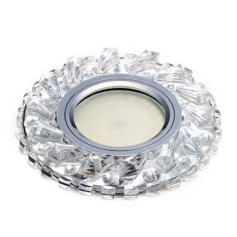 Светильник Точечный ДекорСтекло MR16+LED 1х50Вт GU5.3  Прозрачный D100х25мм  IP20 K1602L LBT