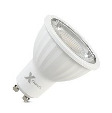 Лампа LED GU10 MR16 220В    8,0Вт 4000К D50x56мм Прозрачная колба 60º 700Лм X-Flash