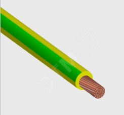 Провод ПуГВ Медь 1х 4 Круглый Многопроволочный Желто-Зеленый ТРТС