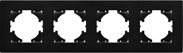 Рамка пластиковая FRM-PERIO-PL-4-BK (Arlight, -)