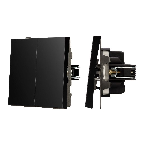 Механизм выключателя управления шторами SWT-TENDO-MKR2-PL-BK (230V, 10A) (Arlight, Черный)