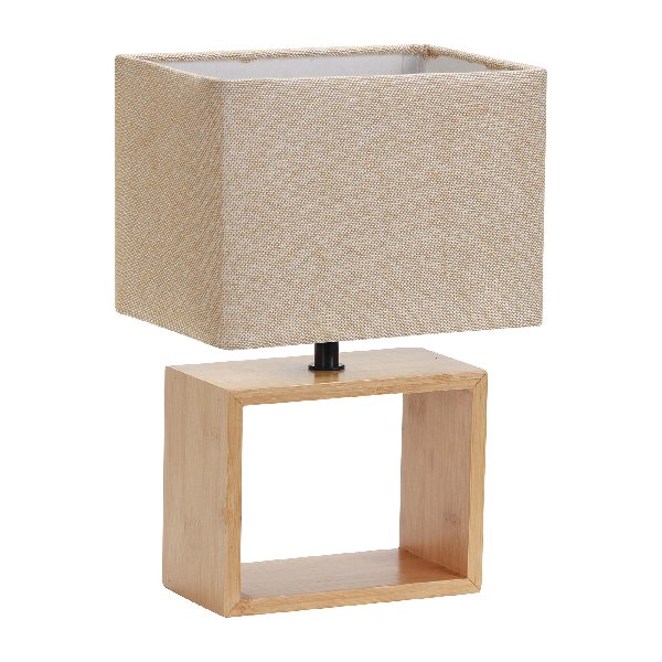 Светильник Настольный 1х40Вт Е14 Свето-серый+Дерево ТМ Uniel