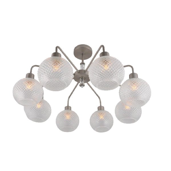 Люстра Подвесная 8хЕ14 Сатин 730х730х450мм G11082/8SN CL ЭкономСвет