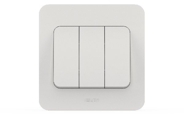 Выключатель В Рамку Трехклавишный Без Подсветки Белый IP20 10А 250В Pastel Jazz El-BI