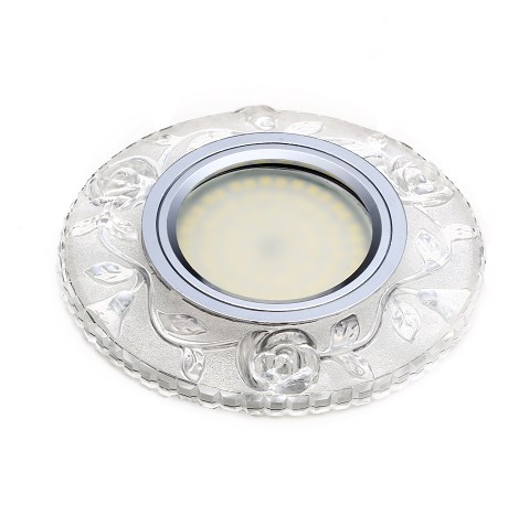 Светильник Точечный ДекорСтекло MR16+LED 1х50Вт GU5.3  Прозрачный 95х95х25мм  IP20 K1114L LBT