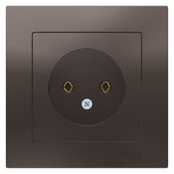Розетка Встраив  Одинарная Без Заземления Мокко IP20 10А 250В ATLASDESIGN Schneider Electric