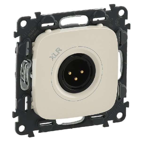 Аудиорозетка В Рамку Одинарная Слоновая Кость С Вилкой XLR IP20 ALLURE Legrand
