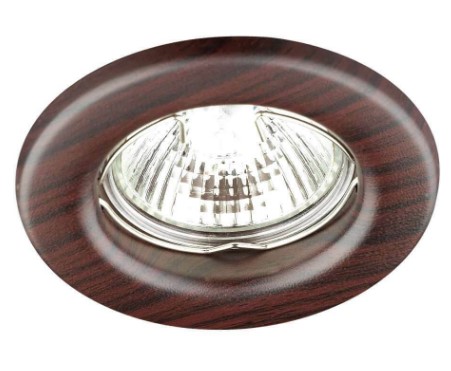 Светильник Точечный Врезной MR16 1х50Вт GU5.3 Венге  IP20 Wood Novotech