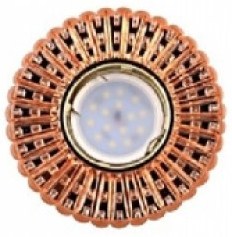 Светильник Точечный ДекорСтекло MR16+LED 1х50Вт GU5.3  Коричневый D115х25мм  IP20 K1614L LBT