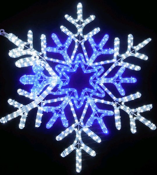 Светильник Фигура 2D Снежинка LED Динамич. Белый-Синий 700х690мм D6033 Snowflake Svetlon