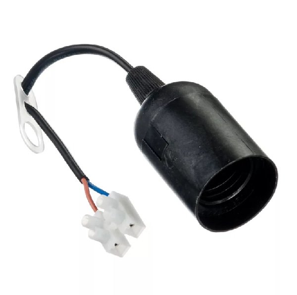 Патрон Е27 Пластик подвесной Черный С проводом и клемной колодкой IP20 Navigator