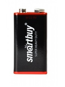 Элемент питания 6F22 (крона) Солевой 9В SMARTBUY