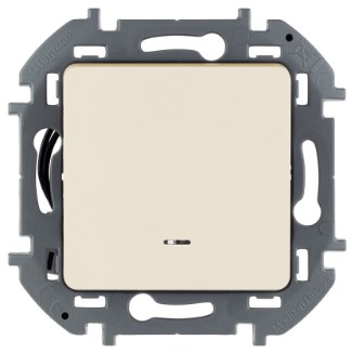Переключатель В Рамку Одноклавишный С Подсветкой Слоновая кость IP20 10А 250В INSPIRIA Legrand