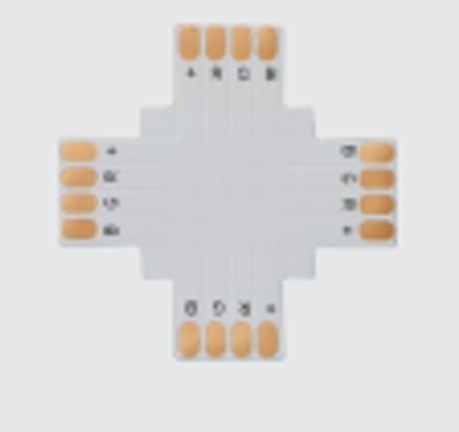 Коннектор X-образный для Ленты RGB5050 10мм Без фиксаторов REDIGLE (100)
