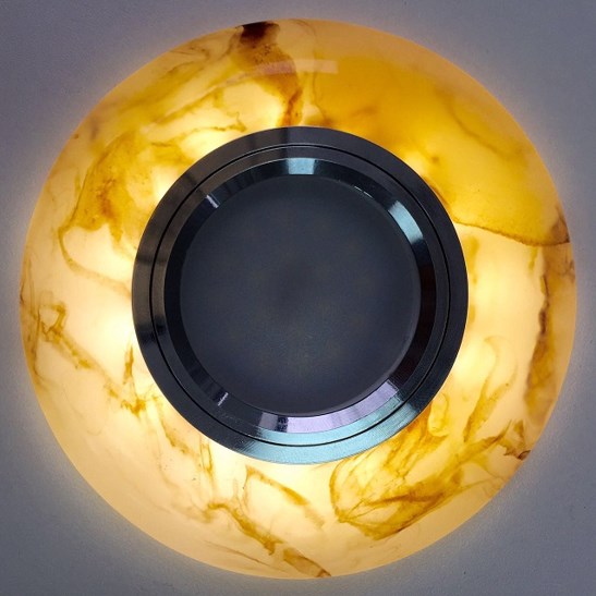 Светильник Точечный ДекорСтекло MR16+LED 1х50Вт GU5.3  Персиковый 90х90х10мм  IP20 K1121L LBT