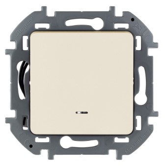 Выключатель В Рамку Одноклавишный С Подсветкой Слоновая кость IP20 10А 250В  INSPIRIA Legrand
