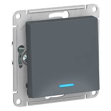 Выключатель В Рамку Одноклавишный С Подсветкой Грифель IP20 10А 250В ATLASDESIGN SE