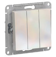 Выключатель В Рамку Трехклавишный Без Подсветки Жемчуг IP20 10А 250В ATLASDESIGN SE