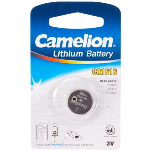 Элемент питания CR1616 Литиевый 3В BL1 CAMELION