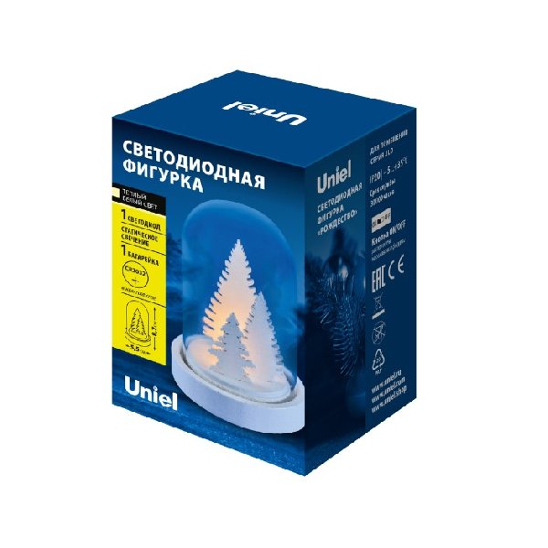 Светильник Фигура LED «Рождество2» на батарейках CR2032  1LED Теплый свет Uniel