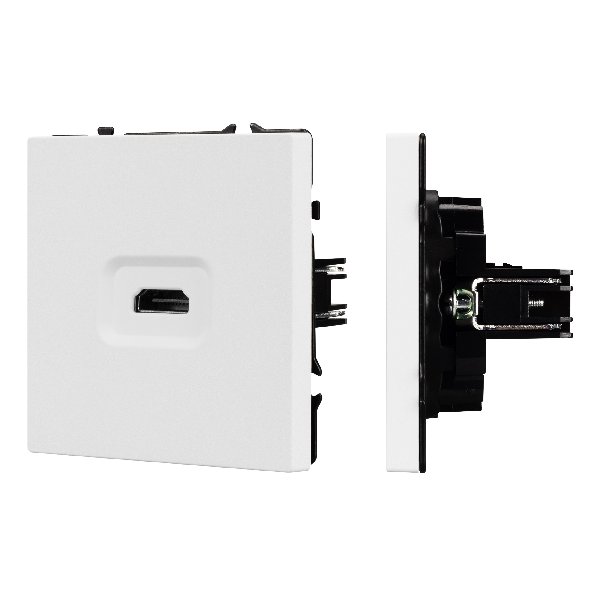 Механизм HDMI розетки SCT-NOBE-MHD1-SFPL-WH (Arlight, Белый кварц)