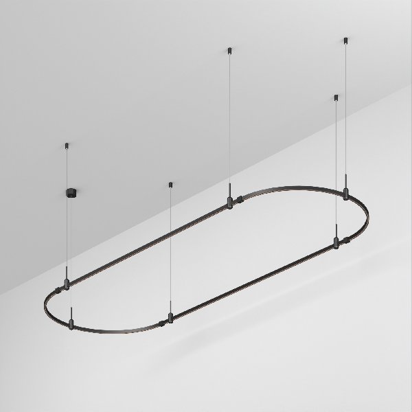 Основание ART-APRIORI-OVAL-HANG-3000x1000 (BK) (Arlight, IP20 Металл, 3 года)