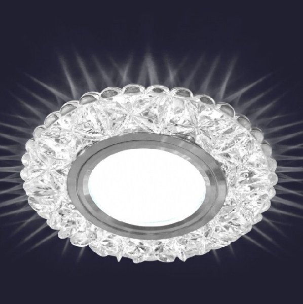 Светильник Точечный ДекорСтекло MR16+LED 1х50Вт GU5.3  Прозрачный D95х20мм  IP20 905