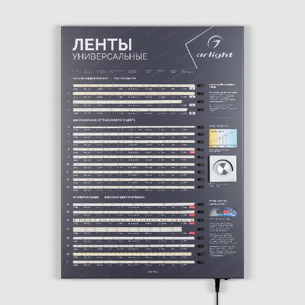 Стенд Ленты Универсальные RT-LUX-02-830x600mm (230V) (Arlight, -)