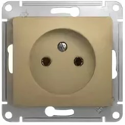 Розетка В Рамку Одинарная Без Заземления Титан IP20   GLOSSA Schneider Electric