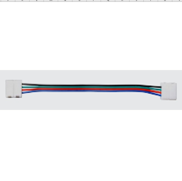 Кабель Соединительный для Ленты RGB5050 10мм 168мм с фиксаторами REDIGLE (100)
