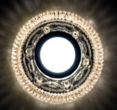 Светильник Точечный ДекорСтекло MR16+LED 1х50Вт GU5.3  Коричневый D100х35мм  IP20 K1141L LBT