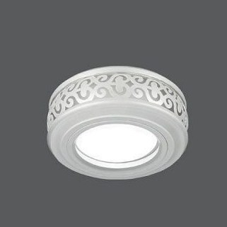 Светильник Точечный ДекорСтекло MR16+LED3000К 1х50Вт GU5.3 Белый D75х43мм IP20 BL090 Gauss