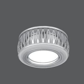 Светильник Точечный ДекорСтекло MR16+LED3000К 1х50Вт GU5.3 Белый D78х53мм IP20 BL095 Gauss
