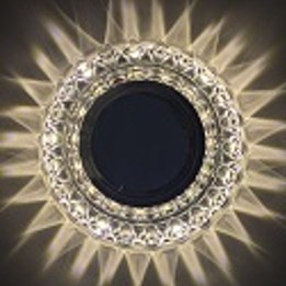 Светильник Точечный ДекорСтекло MR16+LED 1х50Вт GU5.3  Серебро D105х35мм  IP20 Y1571L LBT